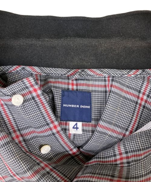 NUMBER (N)INE（ナンバーナイン）NUMBER (N)INE (ナンバーナイン) オーバーサイズプルオーバーシャツ グレー サイズ:4の古着・服飾アイテム