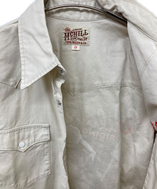 TOYS MCCOY（トイズマッコイ）TOYS MCCOY (トイズマッコイ) McHILL WESTERN SHIRT ベージュ サイズ:17の古着・服飾アイテム