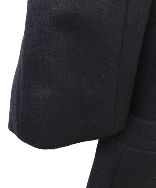 DRAWER（ドゥロワー）DRAWER (ドゥロワー) ウールハーフコート ネイビー サイズ:36の古着・服飾アイテム