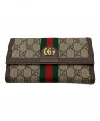 GUCCIグッチ）の古着「GG コンチネンタルウォレット 長財布」｜ブラウン