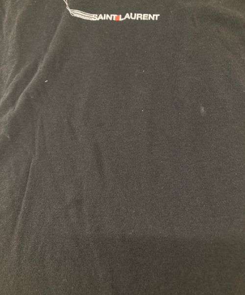 Saint Laurent Paris（サンローランパリ）Saint Laurent Paris (サンローランパリ) カットオフ加工プリントTシャツ ブラック サイズ:XSの古着・服飾アイテム