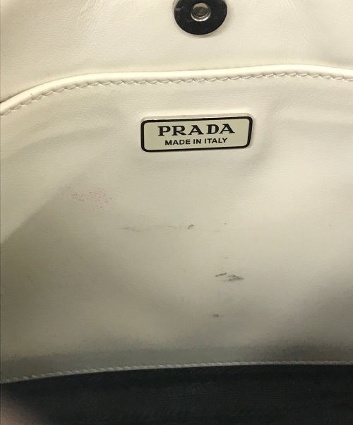 PRADA（プラダ）PRADA (プラダ) セミショルダーバッグ ホワイトの古着・服飾アイテム