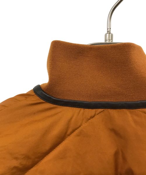 HERMES（エルメス）HERMES (エルメス) ボルデュック柄リバーシブル レザートリミング ダウンジャケット ブラウン サイズ:36の古着・服飾アイテム