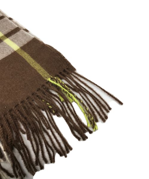 MAGNIBERG（マグニバーグ）MAGNIBERG (マグニバーグ) アルパカチェックマフラー ブラウンの古着・服飾アイテム