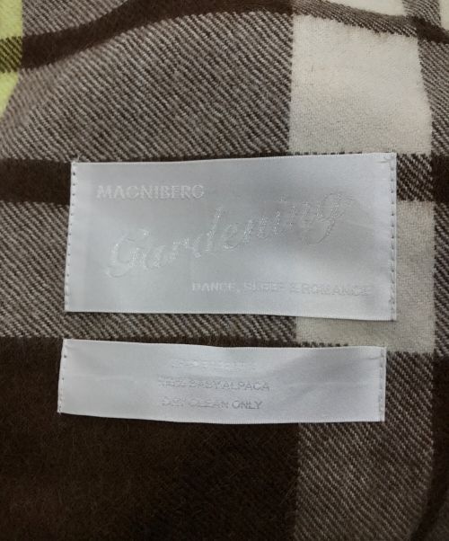 MAGNIBERG（マグニバーグ）MAGNIBERG (マグニバーグ) アルパカチェックマフラー ブラウンの古着・服飾アイテム