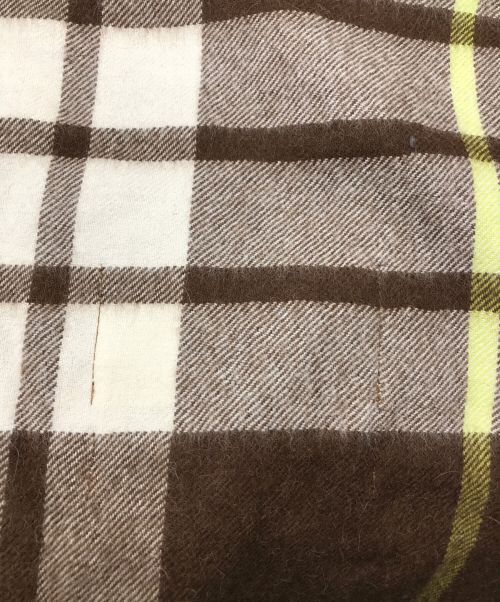 MAGNIBERG（マグニバーグ）MAGNIBERG (マグニバーグ) アルパカチェックマフラー ブラウンの古着・服飾アイテム