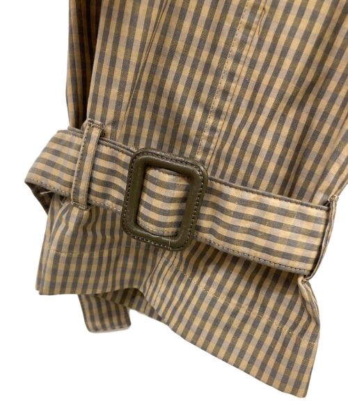 AURALEE（オーラリー）AURALEE (オーラリー) FINX WEATHER CLOTH CHECK BIG TRENCH COAT ベージュ サイズ:０の古着・服飾アイテム