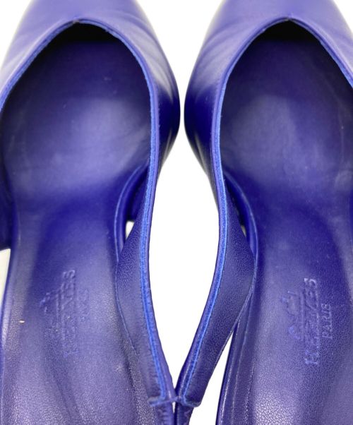 HERMES（エルメス）HERMES (エルメス) アンティム55 ポインテッドパンプス ネイビー サイズ:35 1/2の古着・服飾アイテム