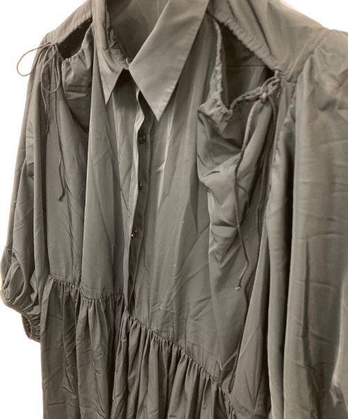 CECILIE BAHNSEN（セシリーバンセン）CECILIE BAHNSEN (セシリーバンセン) デザインシャツワンピース ブラック サイズ:Sの古着・服飾アイテム