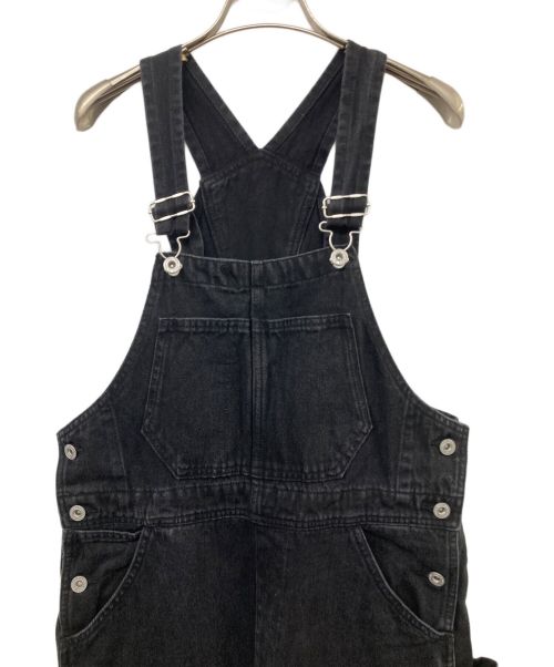 RIVE DROITE（リヴドロワ）RIVE DROITE (リヴドロワ) デニムオーバーオール　 ブラック サイズ:FREEの古着・服飾アイテム