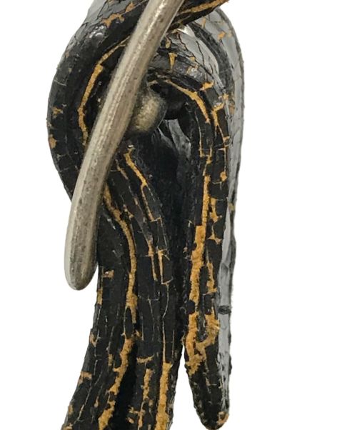 MARC MARMEL（マークマーメル）MARC MARMEL (マークマーメル) クラッキングショルダーバッグ ブラックの古着・服飾アイテム