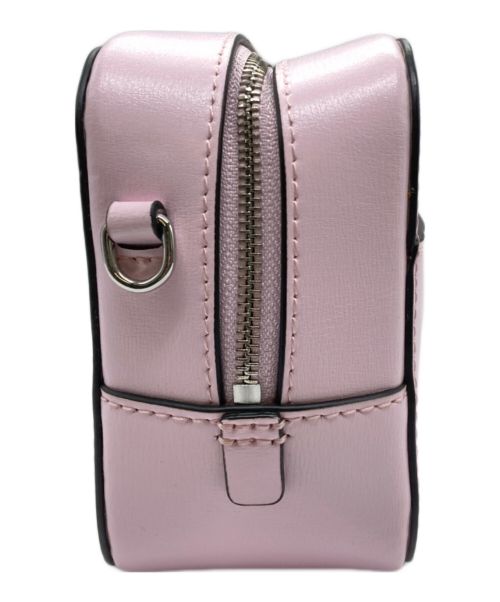 GANNI（ガニー）Ganni (ガニー) Textured Leather Camera Crossbody Bag ピンクの古着・服飾アイテム