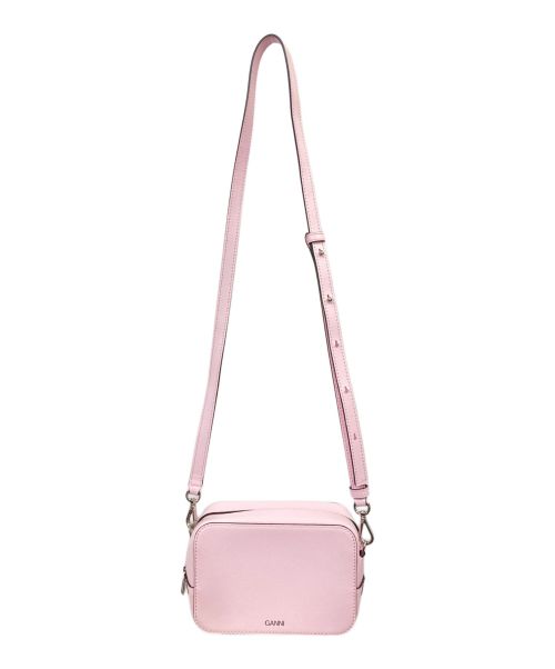 GANNI（ガニー）Ganni (ガニー) Textured Leather Camera Crossbody Bag ピンクの古着・服飾アイテム