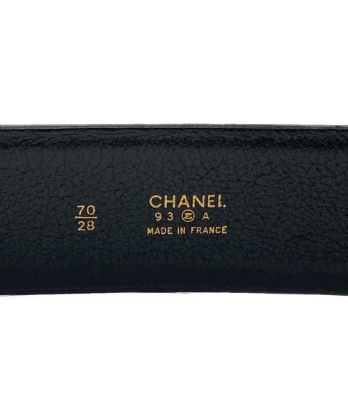 CHANEL（シャネル）CHANEL (シャネル) ココマークプレートチェーンベルト ブラックの古着・服飾アイテム