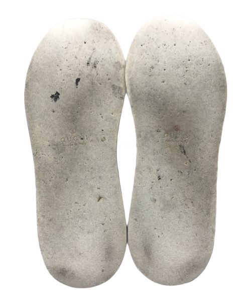 GUCCI（グッチ）GUCCI (グッチ) レザープラットフォームスニーカー シルバー サイズ:7の古着・服飾アイテム