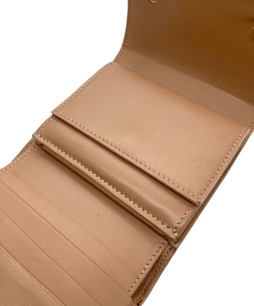 CELINE（セリーヌ）CELINE (セリーヌ) トライフォールドウォレット ベージュの古着・服飾アイテム