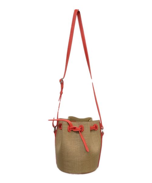 VASIC（ヴァジック）VASIC (ヴァジック) TOMORROW LAND (トゥモローランド) 別注CLUB MINI MINI BAG ベージュ×オレンジの古着・服飾アイテム