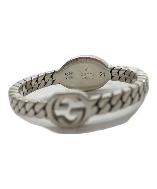 GUCCI（グッチ）GUCCI (グッチ) オーバルインターロッキングロゴGGリング シルバー サイズ:24号の古着・服飾アイテム