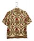 GUCCI (グッチ) ボタニカルオープンカラーシルクシャツ ベージュ×レッド サイズ:44：16000円