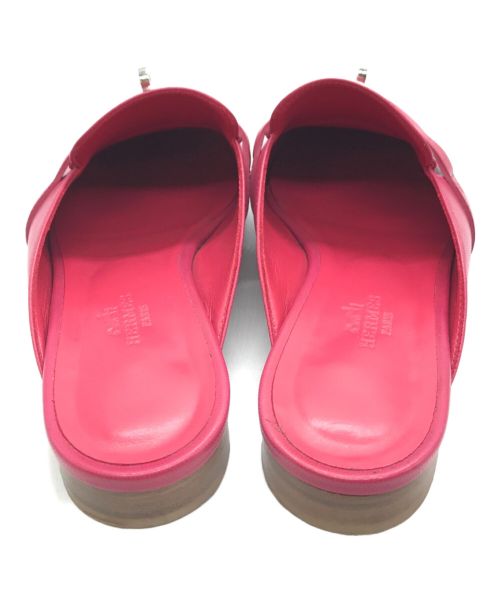 HERMES（エルメス）HERMES (エルメス) OZケリー レザーミュール ピンク サイズ:36の古着・服飾アイテム