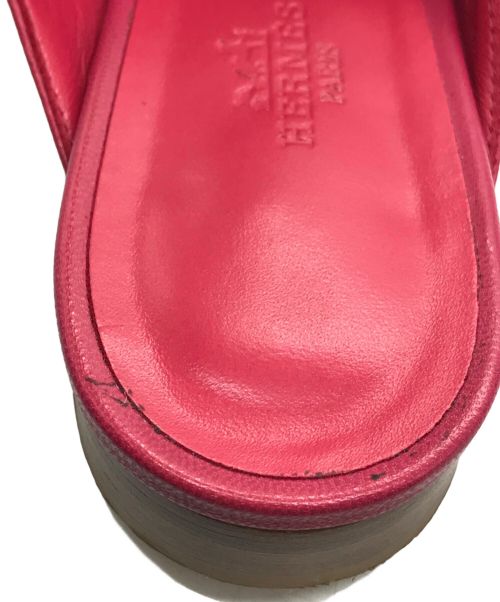 HERMES（エルメス）HERMES (エルメス) OZケリー レザーミュール ピンク サイズ:36の古着・服飾アイテム