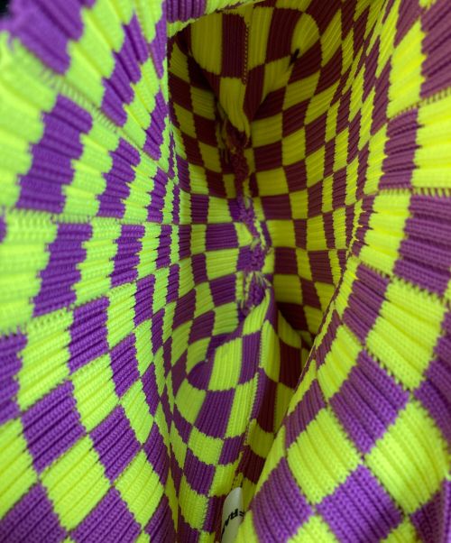 LASTFRAME（ラストフレーム）LASTFRAME (ラストフレーム) ICHIMATSU MARKET BAGS MALL イエロー×パープルの古着・服飾アイテム