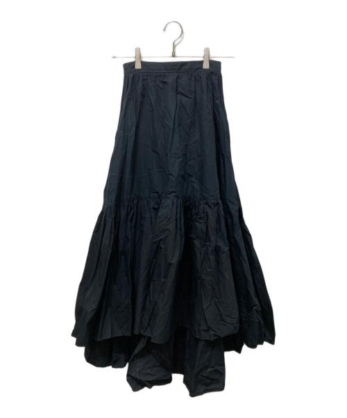 patou（パトゥ）patou (パトゥ) オーガニックコットン製 マキシ ティアードスカート ブラック サイズ:SIZE S (34)の古着・服飾アイテム