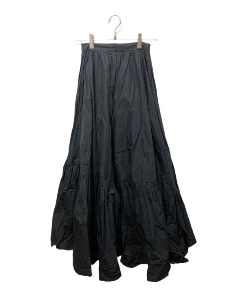 patou（パトゥ）patou (パトゥ) オーガニックコットン製 マキシ ティアードスカート ブラック サイズ:SIZE S (34)の古着・服飾アイテム