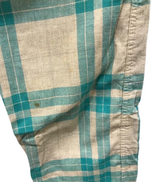 COMME des GARCONS HOMME PLUS（コムデギャルソンオムプリュス）COMME des GARCONS HOMME PLUS (コムデギャルソンオムプリュス) コットンチェックパンツ ベージュ×グリーン サイズ:Sの古着・服飾アイテム