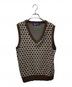 BoTTボット）の古着「Link Knit Vest」｜ブラウン