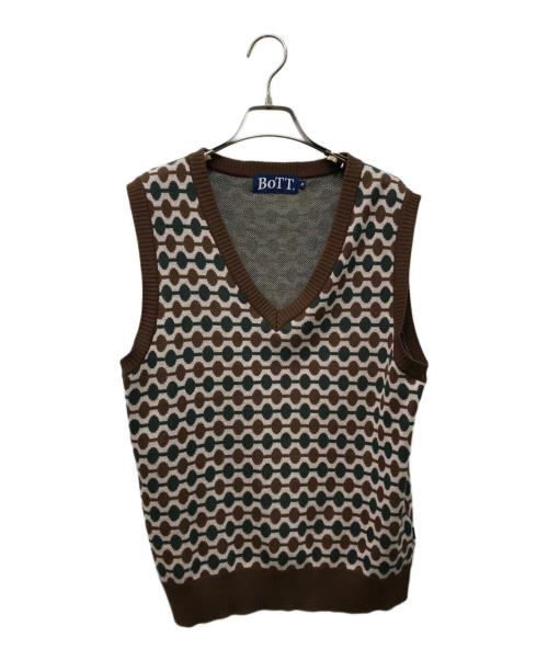 BoTT（ボット）BoTT (ボット) Link Knit Vest ブラウン サイズ:Mの古着・服飾アイテム
