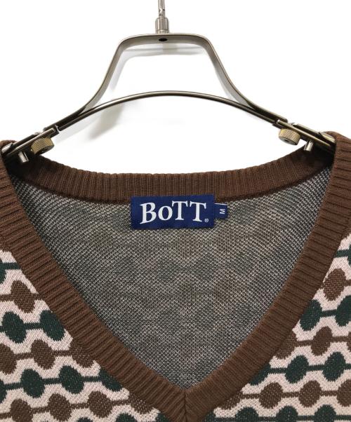 BoTT（ボット）BoTT (ボット) Link Knit Vest ブラウン サイズ:Mの古着・服飾アイテム