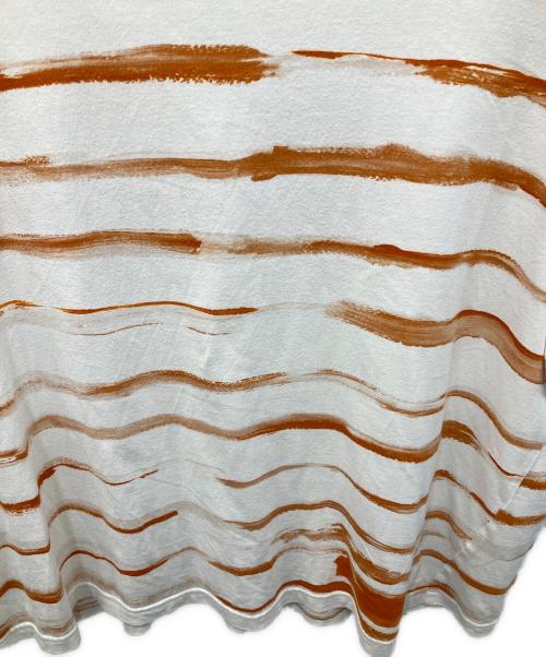 Porter Classic（ポータークラシック）Porter Classic (ポータークラシック) ARTIST BORDER T-SHIRT ベージュ×ブラウン サイズ:XLの古着・服飾アイテム