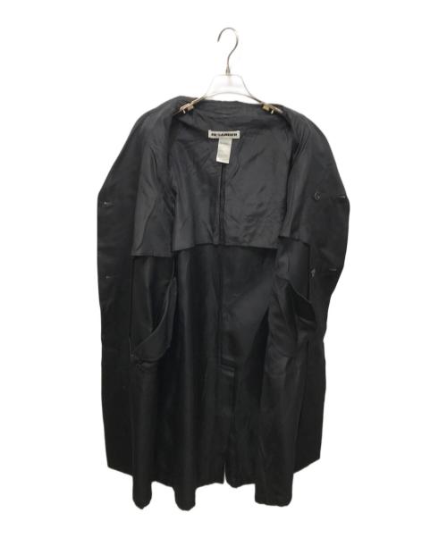 JIL SANDER（ジルサンダー）JIL SANDER (ジルサンダー) シルクトレンチコート ブラック サイズ:36の古着・服飾アイテム