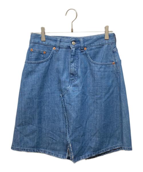 MM6 Maison Margiela（エムエムシックスメゾンマルジェラ）MM6 Maison Margiela (エムエムシックス メゾンマルジェラ) ライトデニムスカート インディゴ サイズ:40の古着・服飾アイテム