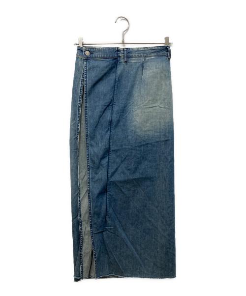 MM6 Maison Margiela（エムエムシックスメゾンマルジェラ）MM6 Maison Margiela (エムエムシックスメゾンマルジェラ) フロントデザインデニムスカート インディゴ サイズ:38の古着・服飾アイテム