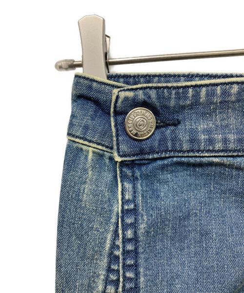 MM6 Maison Margiela（エムエムシックスメゾンマルジェラ）MM6 Maison Margiela (エムエムシックスメゾンマルジェラ) フロントデザインデニムスカート インディゴ サイズ:38の古着・服飾アイテム