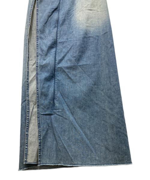 MM6 Maison Margiela（エムエムシックスメゾンマルジェラ）MM6 Maison Margiela (エムエムシックスメゾンマルジェラ) フロントデザインデニムスカート インディゴ サイズ:38の古着・服飾アイテム