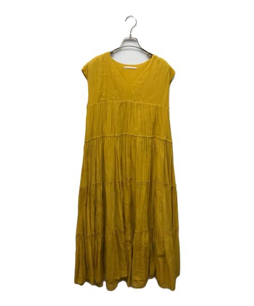 ne quittez pas（ヌキテパ）ne quittez pas (ヌキテパ) コットンティアードワンピース イエロー サイズ:FREEの古着・服飾アイテム