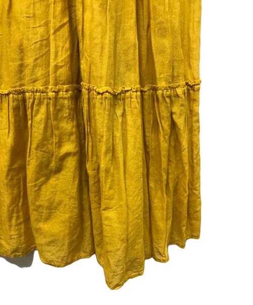 ne quittez pas（ヌキテパ）ne quittez pas (ヌキテパ) コットンティアードワンピース イエロー サイズ:FREEの古着・服飾アイテム