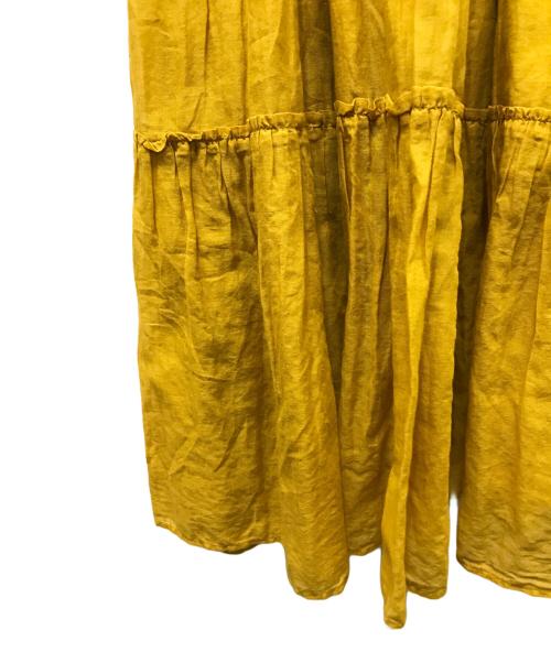 ne quittez pas（ヌキテパ）ne quittez pas (ヌキテパ) コットンティアードワンピース イエロー サイズ:FREEの古着・服飾アイテム