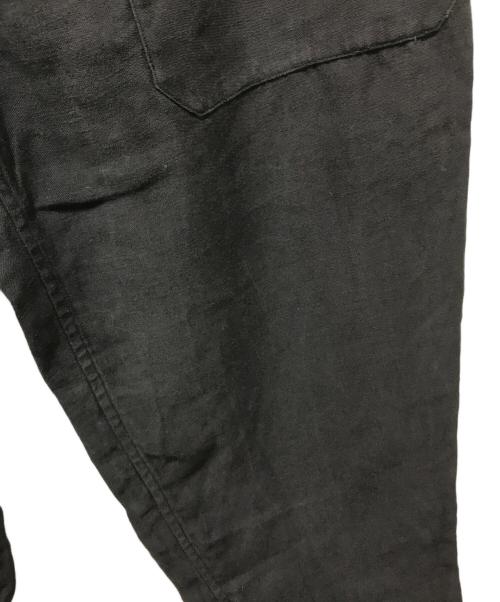 COMOLI（コモリ）COMOLI (コモリ) リネン起毛 ドローストリングパンツ ブラック サイズ:2の古着・服飾アイテム
