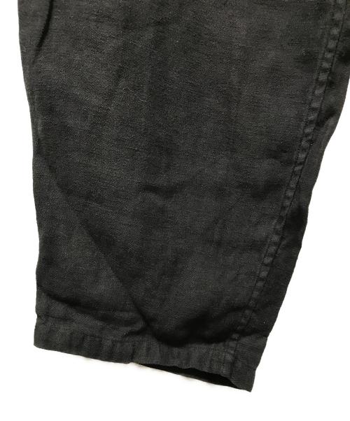 COMOLI（コモリ）COMOLI (コモリ) リネン起毛 ドローストリングパンツ ブラック サイズ:2の古着・服飾アイテム