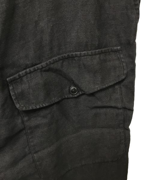 COMOLI（コモリ）COMOLI (コモリ) リネン起毛 ドローストリングパンツ ブラック サイズ:2の古着・服飾アイテム