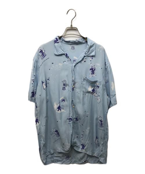 Porter Classic（ポータークラシック）Porter Classic (ポータークラシック) アロハシャツ ブルー サイズ:Lの古着・服飾アイテム