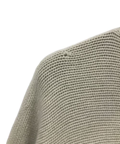 HERMES（エルメス）HERMES (エルメス) シルクスカーフ切替タートルネックニット グレー サイズ:Mの古着・服飾アイテム