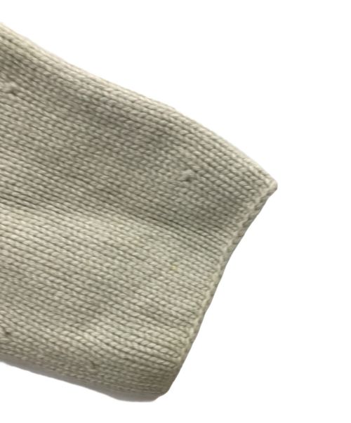 HERMES（エルメス）HERMES (エルメス) シルクスカーフ切替タートルネックニット グレー サイズ:Mの古着・服飾アイテム