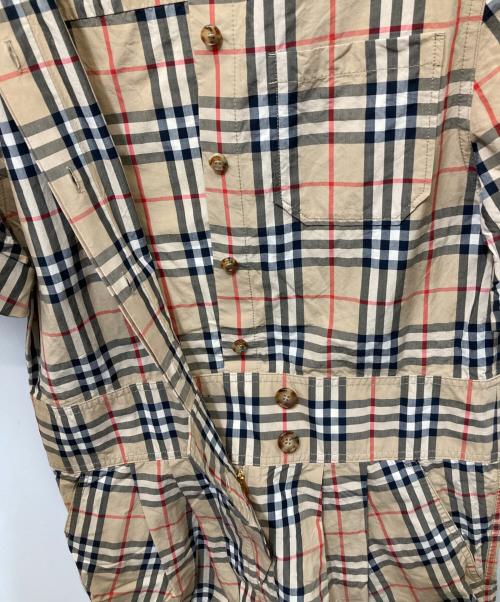 BURBERRY（バーバリー）BURBERRY (バーバリー) ノバチェックシャツワンピース ベージュ サイズ:UK8の古着・服飾アイテム
