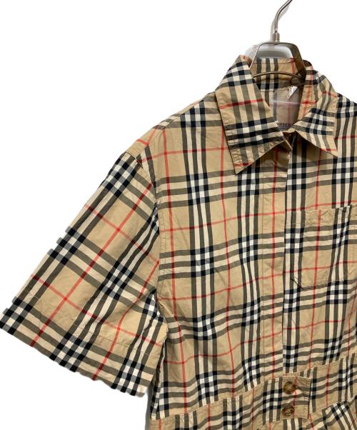 BURBERRY（バーバリー）BURBERRY (バーバリー) ノバチェックシャツワンピース ベージュ サイズ:UK8の古着・服飾アイテム
