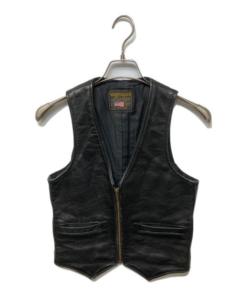 VANSON（バンソン）VANSON (バンソン) レザーベスト ブラック サイズ:不明の古着・服飾アイテム
